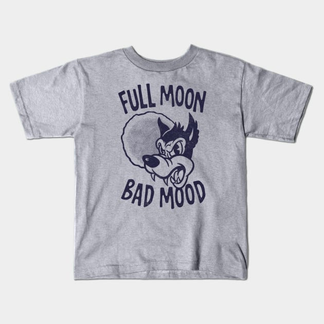 Full Moon Bad Mood (mono) Kids T-Shirt by GiMETZCO!